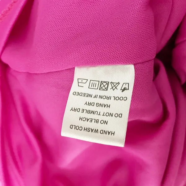 Superdown Kerrie Deep V Neck Pink Holographic Shine Cocktail Mini Dress Small - Image 3
