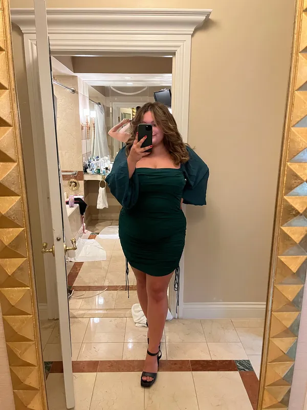 Princess Polly Green Mini Dress - Image 4