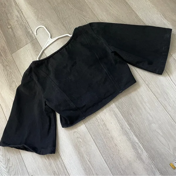 Sabo Skirt Keely Top crop flare sleeve womens Black (xsmall) minimalist chic party - Image 7