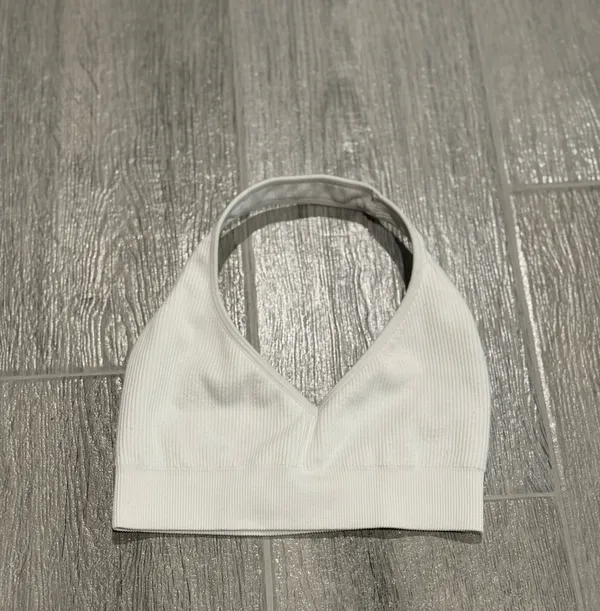 NVGTN White Finesse Seamless Halter Bra - Image 3