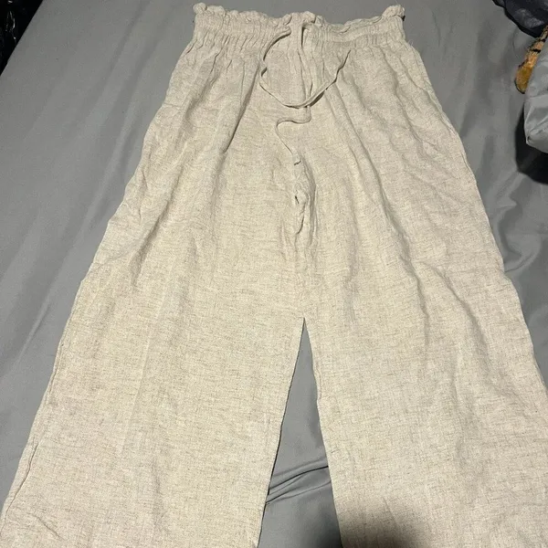Petal and Pup Hawthorne Linen‎ Blend Wide Leg Crop Pants size 6 - Image 5