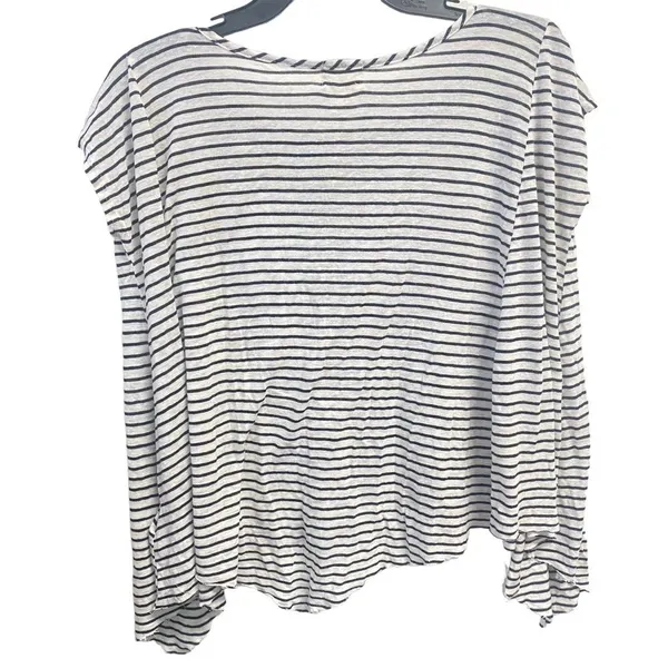 Urban Outfitters Pins and Needles Stripe XS Women's Raw Hem Swing Top Blouse‎ Oversized - Image 5