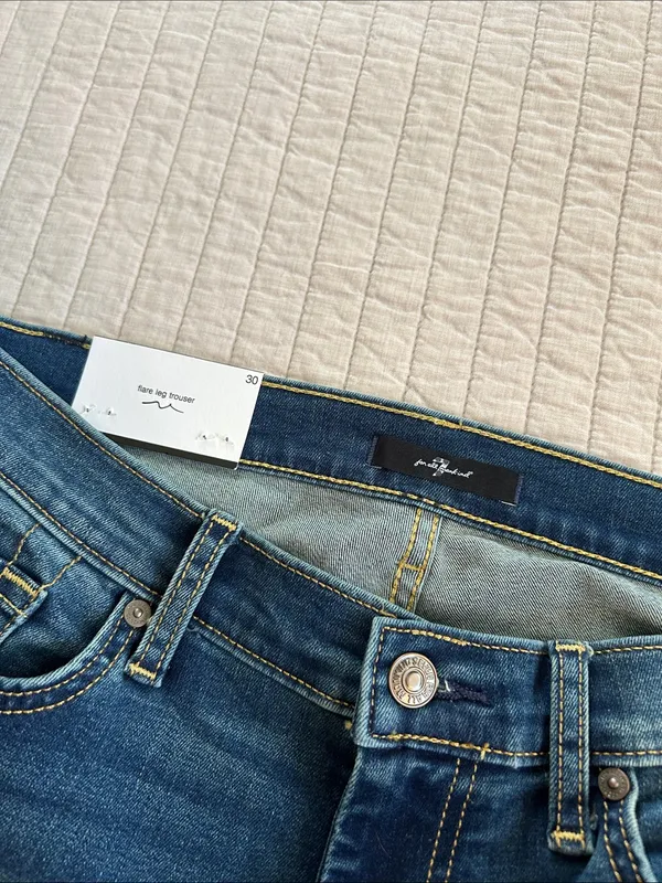 NWT 7 for all mankind Dojo Y2K flare leg trouser jeans 30” - Image 4