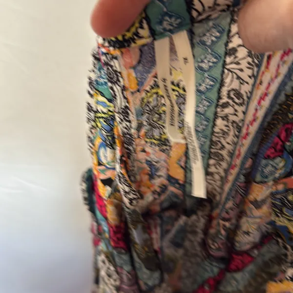 Anthropologie Calais floral boho jumper romper wide legs relaxed fit pockets XL - Image 10