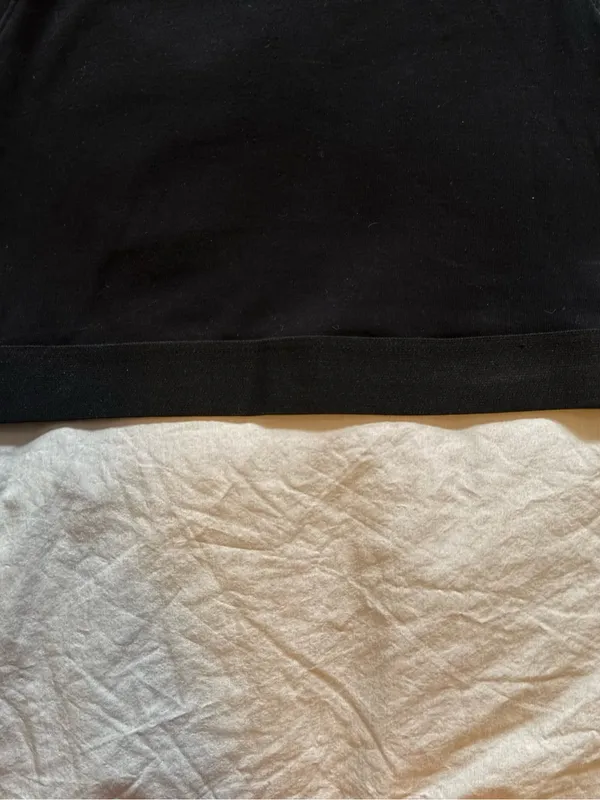 Zara Black Tank Top with Logo Tag - Image 2