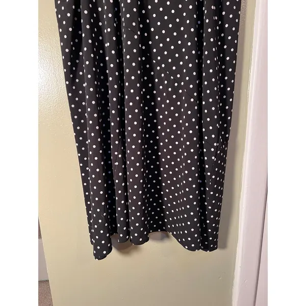Vintage Jaclyn Smith Collection Womens Sz XL A-Line Skirt Black White Polka Dots - Image 3