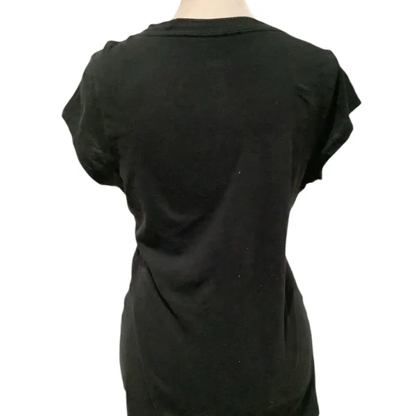 No Boundaries Women’s Black Short Cap Sleeve Tee. Size L - Image 2