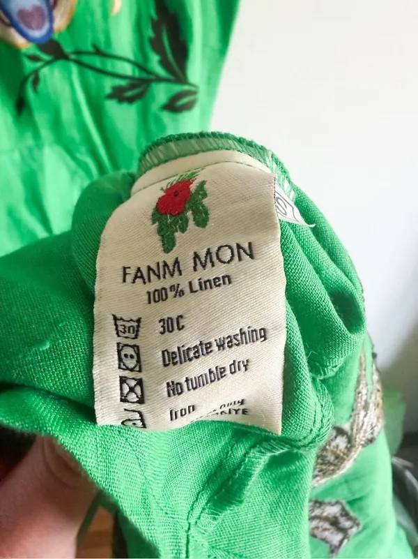 Fanm Mon Gloriosa Hand Embroidered Sleeveless Midi Dress Size S - Image 6