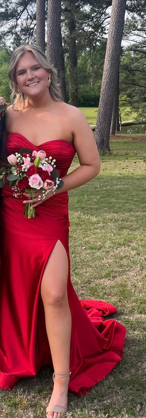 Sherri Hill Prom Dress 56161 Red - Image 3