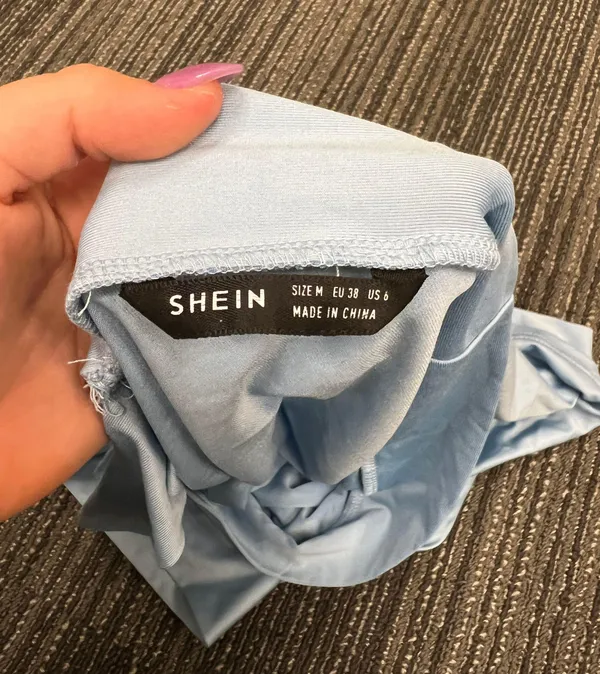 SheIn Blue Top Very Shiny - Image 3