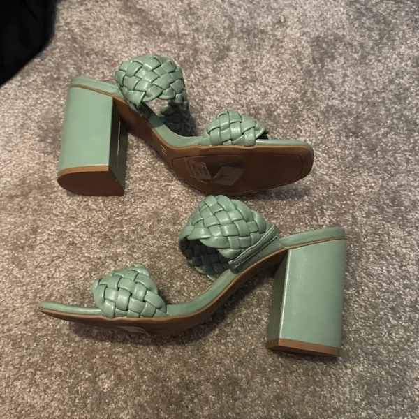 Mint Green Braided Women's Sandals Size 8 - Image 4