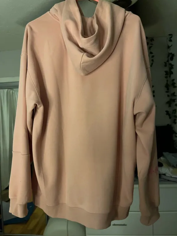 Aelfric Eden Hoodie Pink Black Heart Graphic Oversized Sweatshirt - Image 3
