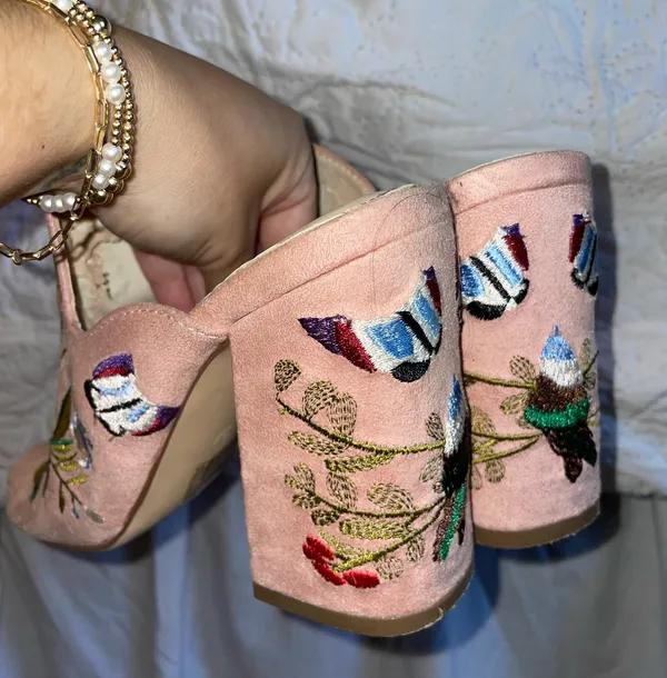 Boutique Embroidered Heels - Image 2