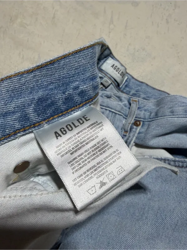 Agolde 90sLight Wash Straight Leg Jeans NEEDS REPAIR 27 - Image 10