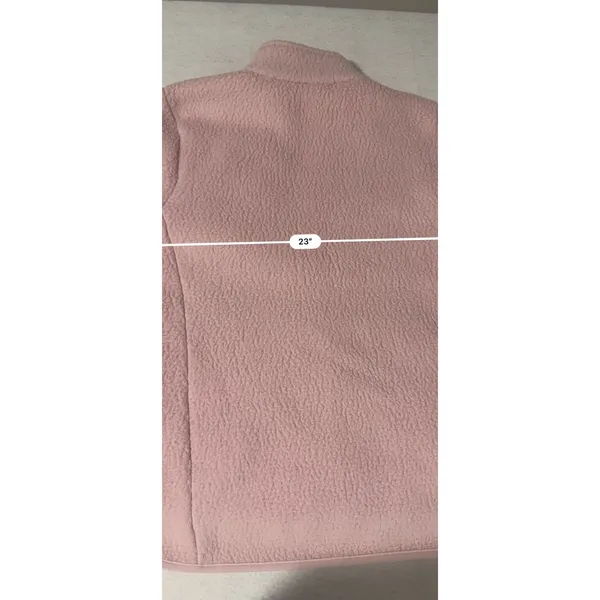 Talbots Petite Pink Sherpa Fleece Full Zip Jacket XL Petite Dusty Rose Pockets - Image 6