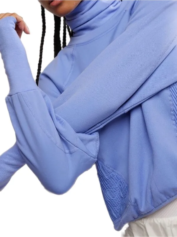 FREE PEOPLE MOVEMENT Keepin Cozy Run Crew Pullover / Bluebell / Large - Like New - Image 3