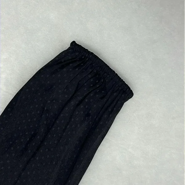 Anthropologie Pleione Twist Front Black Blouse SZ Medium Satin Long sleeve - Image 5