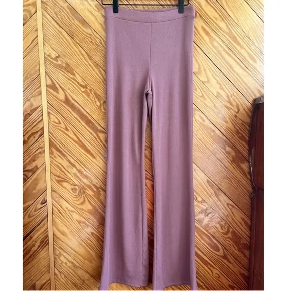 Zara ribbed high waist wide leg‎ pants - Image 4