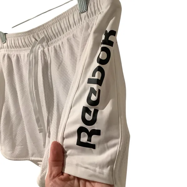 Reebok Women's White, Athletic Shorts Size L - Image 3