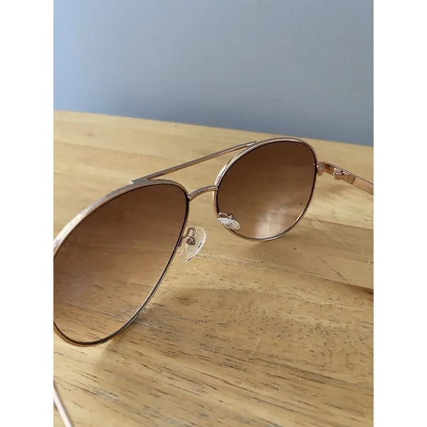 Guess Aviator Sunglasses Rose Gold Wire Frame Gradient Lenses 59 13-135 GUF241 - Image 4