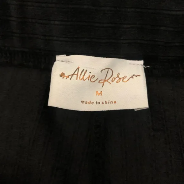 Allie Rose Black velour corduroy Flare Boot Cut Pants with back pocket Sz Med - Image 5