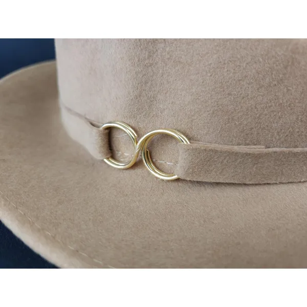 Vintage Lady Kangol USA Bucket Hat Cap Women's 100% Wool Grouse‎ Camel Color - Image 4