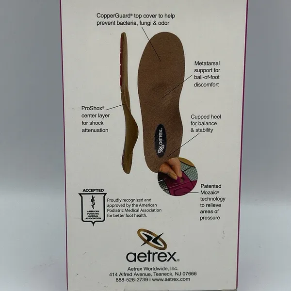 Lynco Aetrex Orthotics L2405 Womens 12 Customizable Med/High Arch Anti-Microbial - Image 7
