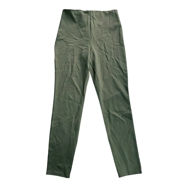 Fabletics NWT Ponte Skinny Zip-Split Pant Tall Olive Green High Rise Large - Image 3