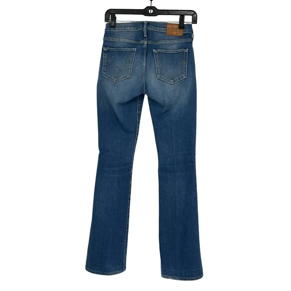 True Religion Nikki Mid Rise‎ Flare Jeans Women Size 26 Blue Denim Y2K - Image 2