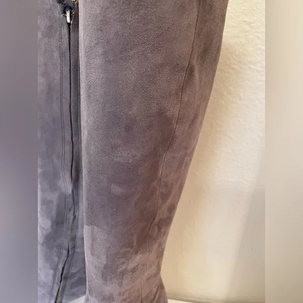 Boden Knee High Gray Suede‎ Boots Size 5.5 (36) - Image 14