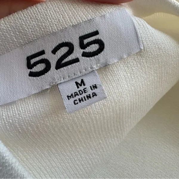 525 America knit elastic cross strap open back midi dress off white Ivory Medium - Image 11