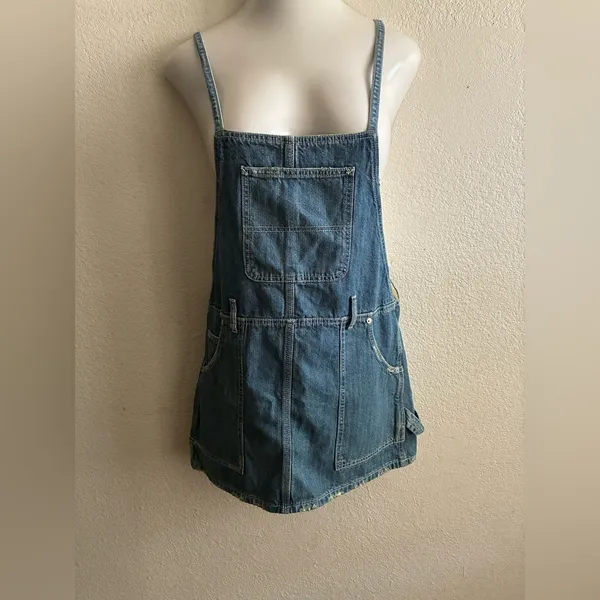 We The Free Sunset Love Denim Jumper Skirt Overalls XS - Image 4