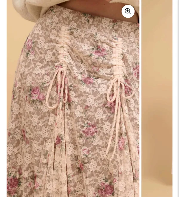 Boutique Pink Lace Maxi Skirt - Image 5