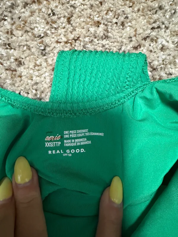 Aerie Green One-Piece Cheekiest Swimsuit - Image 4