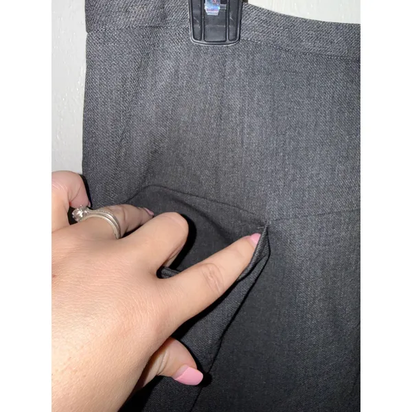 Lake Charcoal Gray Double Breasted Blazer and Midi Skirt Suit Set Made in Korea - Image 6
