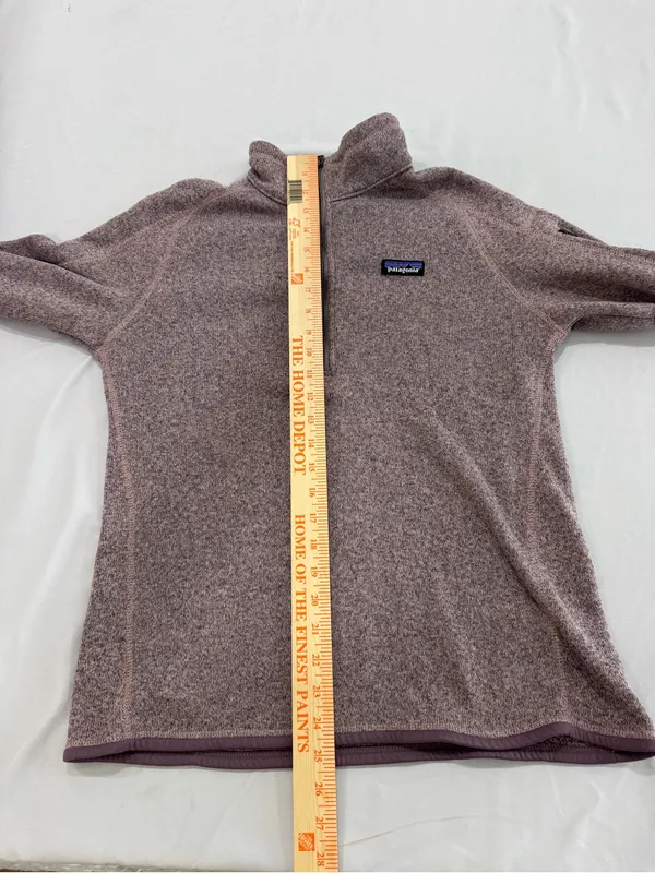 Patagonia Women's Better Sweater 1/4- Zip purple Large - Image 4
