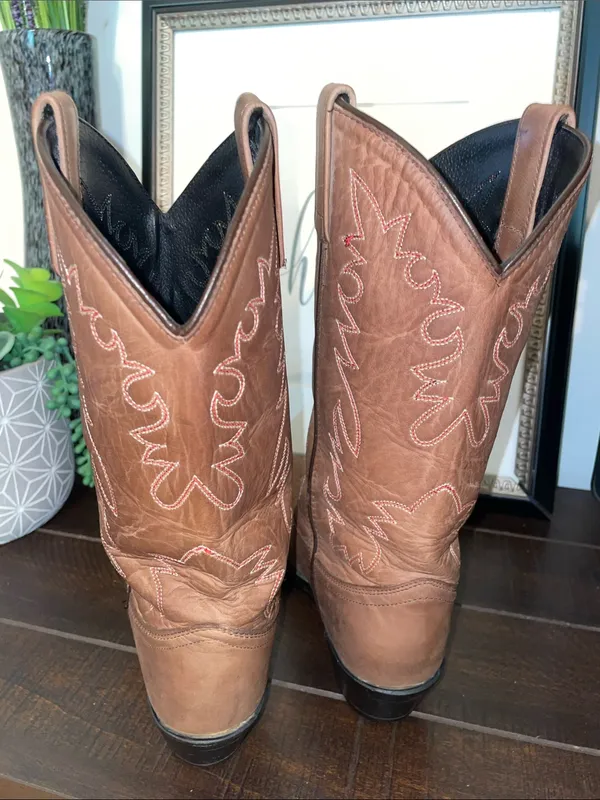 Old West SCL 7014 Leather Women's Western Cowgirl Heeled Boots Size 8 - Image 13