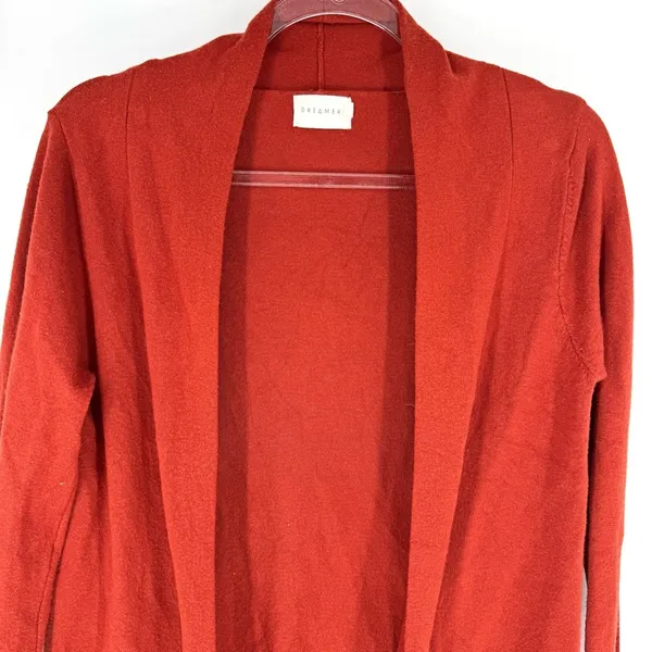 Dreamers Longline‎ Open Cardigan Rust Orange Size M/L - Image 2