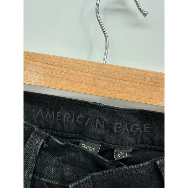 American Eagle Womens Strigid Super High Rise Baggy Straight Denim‎ Jeans Sz 4 - Image 4