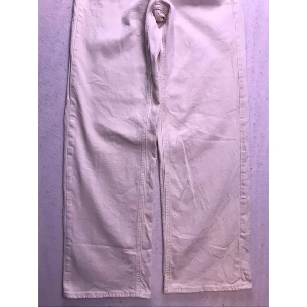 Old Navy Sky-Hi‎ Wide Leg Jeans Womens 2 Cream Extra High Rise Ecru - Image 4