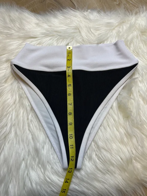 BEACH RIOT Emmy Colorblock Bikini Bottom. Size Medium. - Image 8