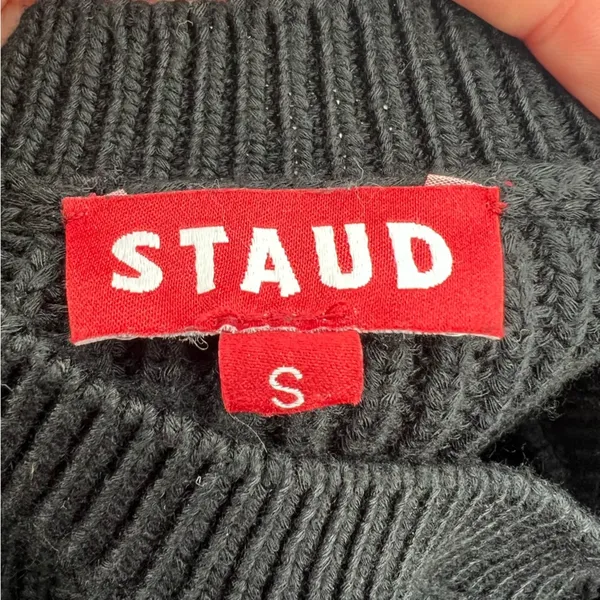 STAUD Marylebone sweater dress black‎ sz - Image 4