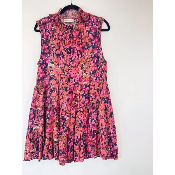 Amanda Uprichard Womens Dress Pink Nadia Mini Floral Sleeveless A Line Large - Image 6