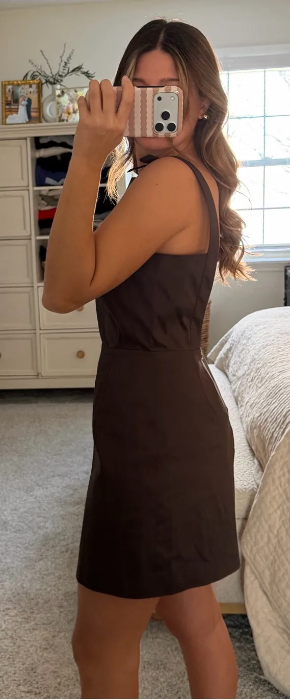Gianni Bini Brown open back high neck mini dress - Image 5