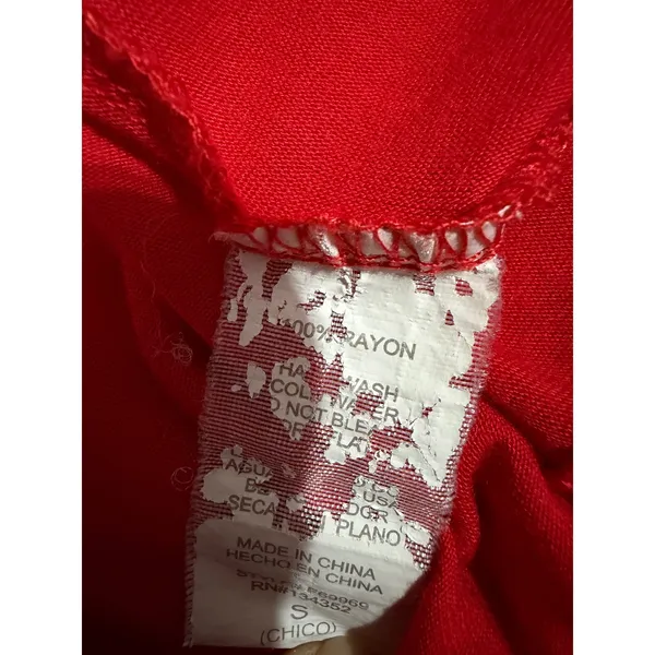 Forever 21 Red Skater Dress Small V-Neck Crisscross Back Mini Small Y2K Romantic - Image 8