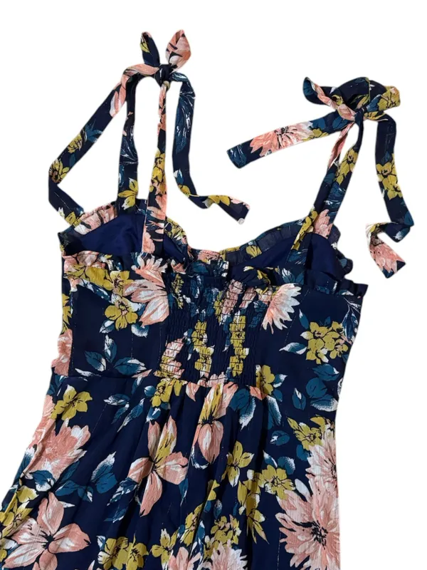 LULU’S Wide Leg Floral Jumpsuit S 16” p2p + Navy Multi NWT - Image 11
