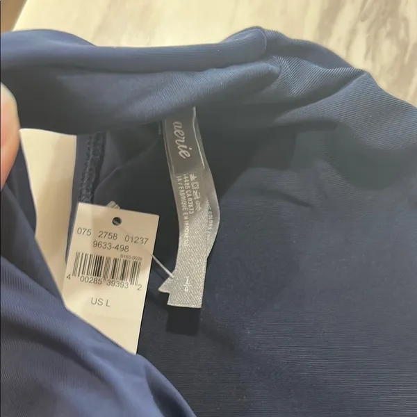 Aerie Navy Blue Swimsuit Top with Racerback Design - Image 2