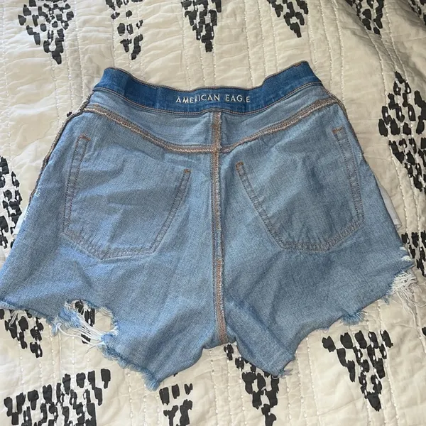 American Eagle HW Jean Shorts Size 0 - Image 7