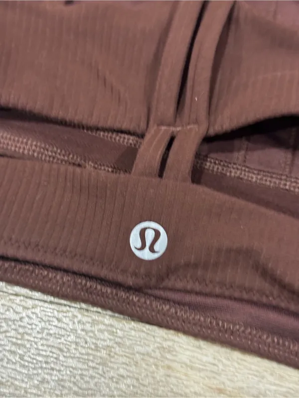 Lululemon Ribbed Nulu Strappy Yoga Bra *Light Support, A/B Cup Java Size 6 - Image 5