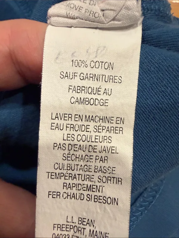 L.L.Bean blue cotton turtleneck size medium. - Image 5